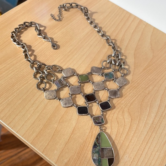 unknown Jewelry - Gorgeous Geometric Multicolor Statement Necklace